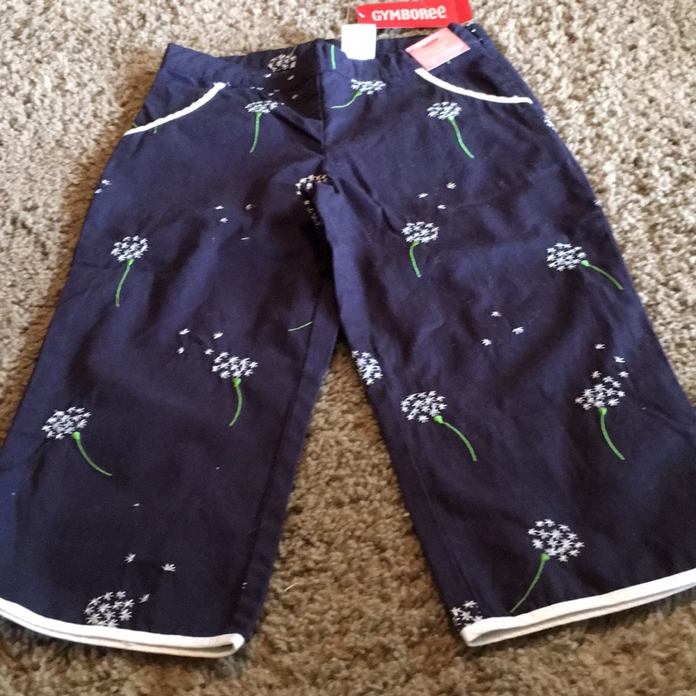 Vintage NWTs Gymboree Dandelion Wishes Navy capris Sz 6